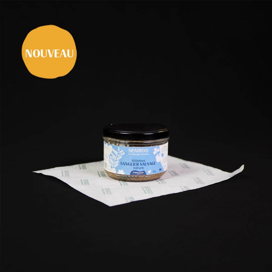 Rillettes de sanglier nature (180g)